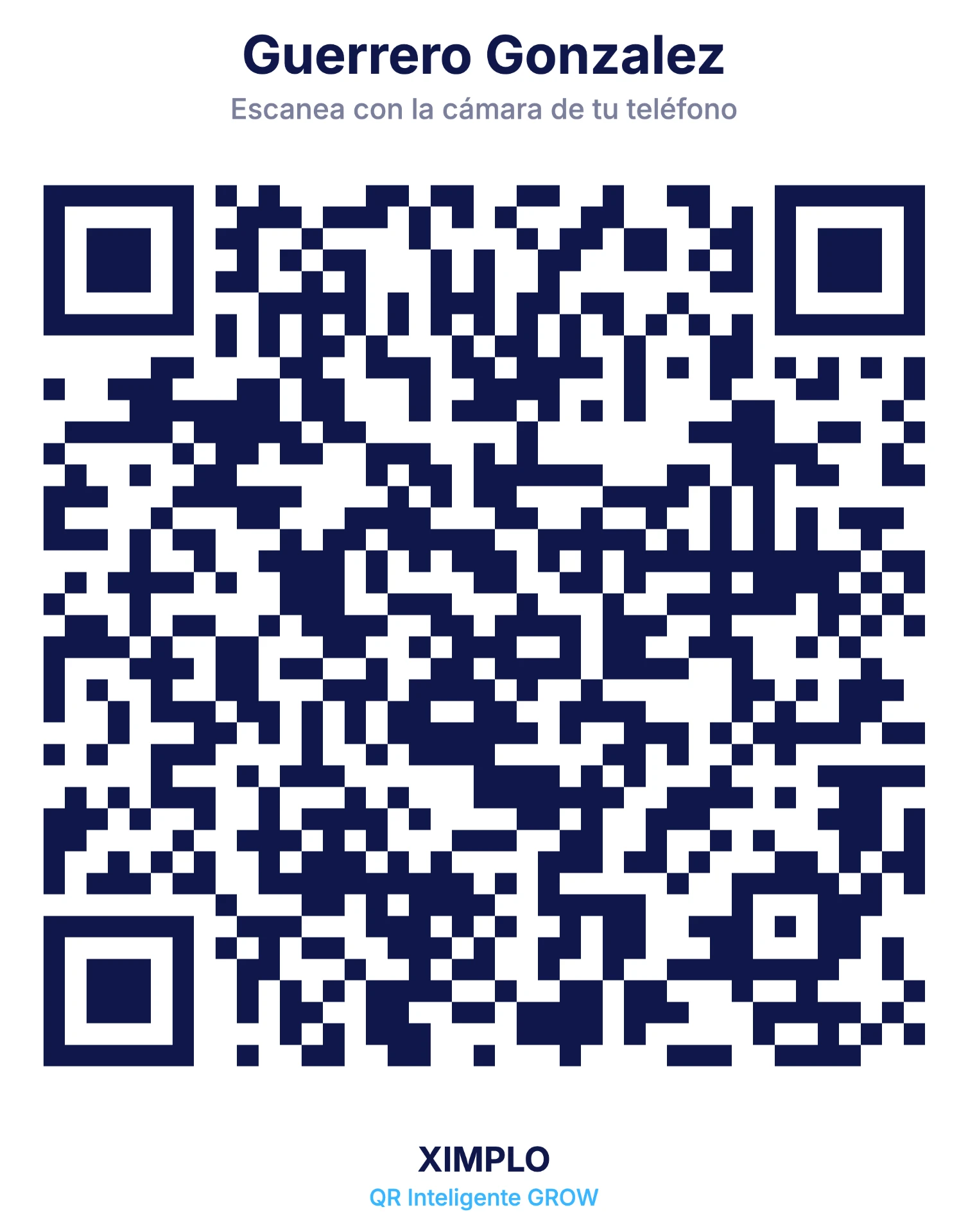 Código QR Inteligente real de Guerrero González