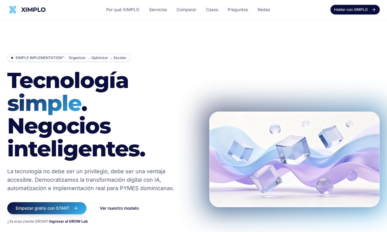 Portal publicado de XIMPLO